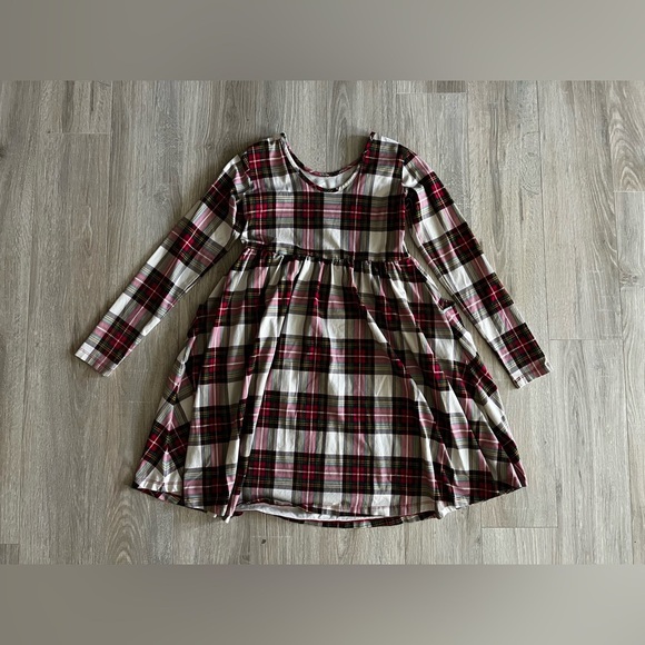 Hanna Andersson Girls Celebration Skater Dress Family Holiday Plaid - Size 12 - Picture 7 of 7